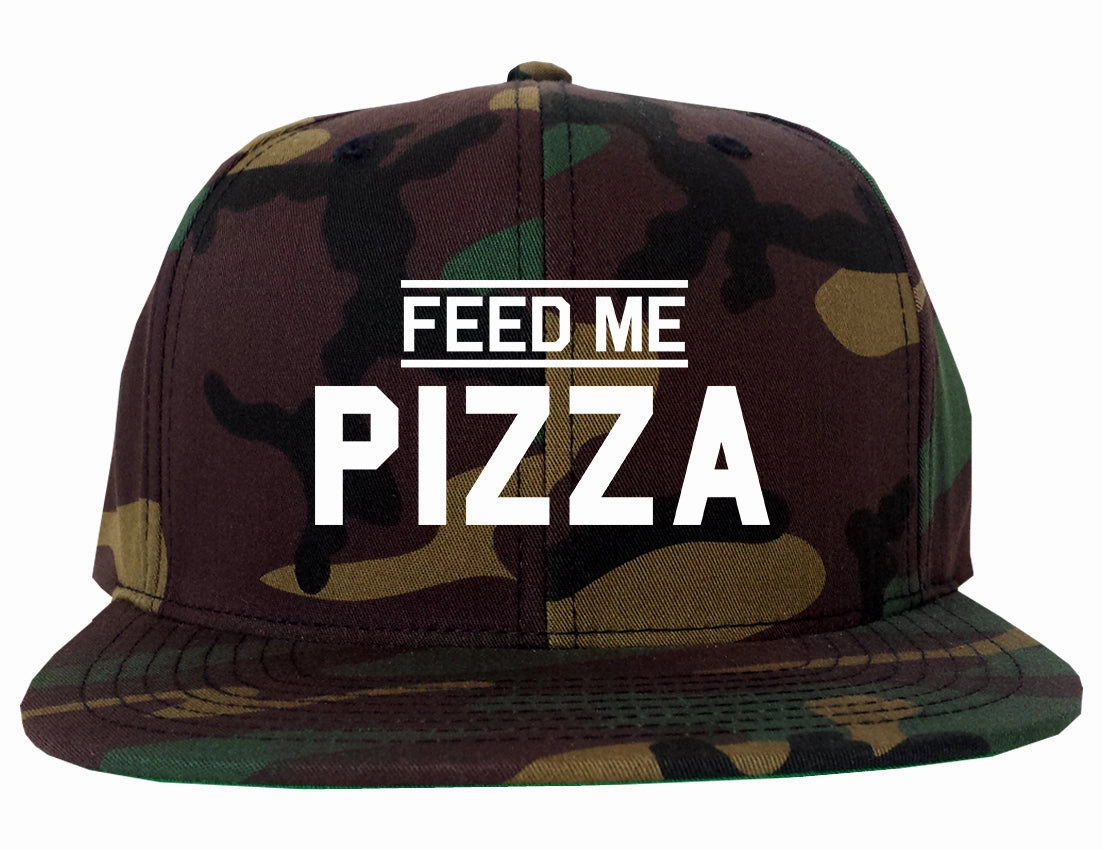Feed Me Pizza Mens Snapback Hat
