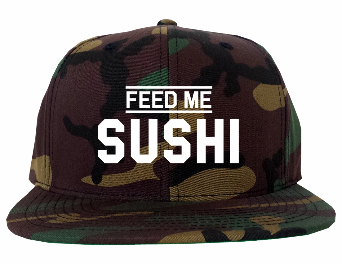 Feed Me Sushi Mens Snapback Hat