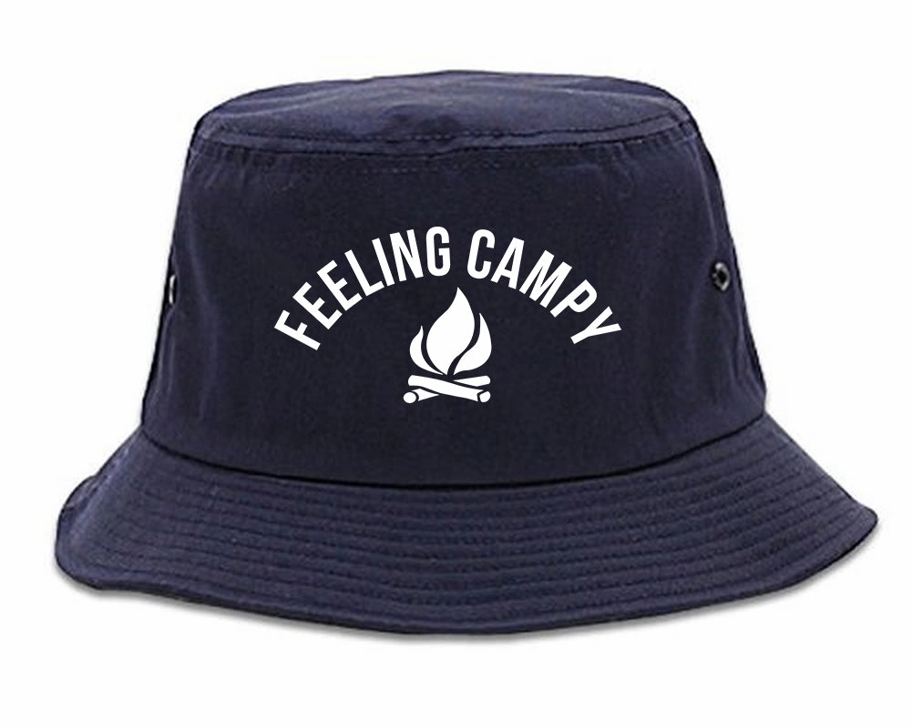 Feeling Campy Camp Fire Outdoor Mens Bucket Hat
