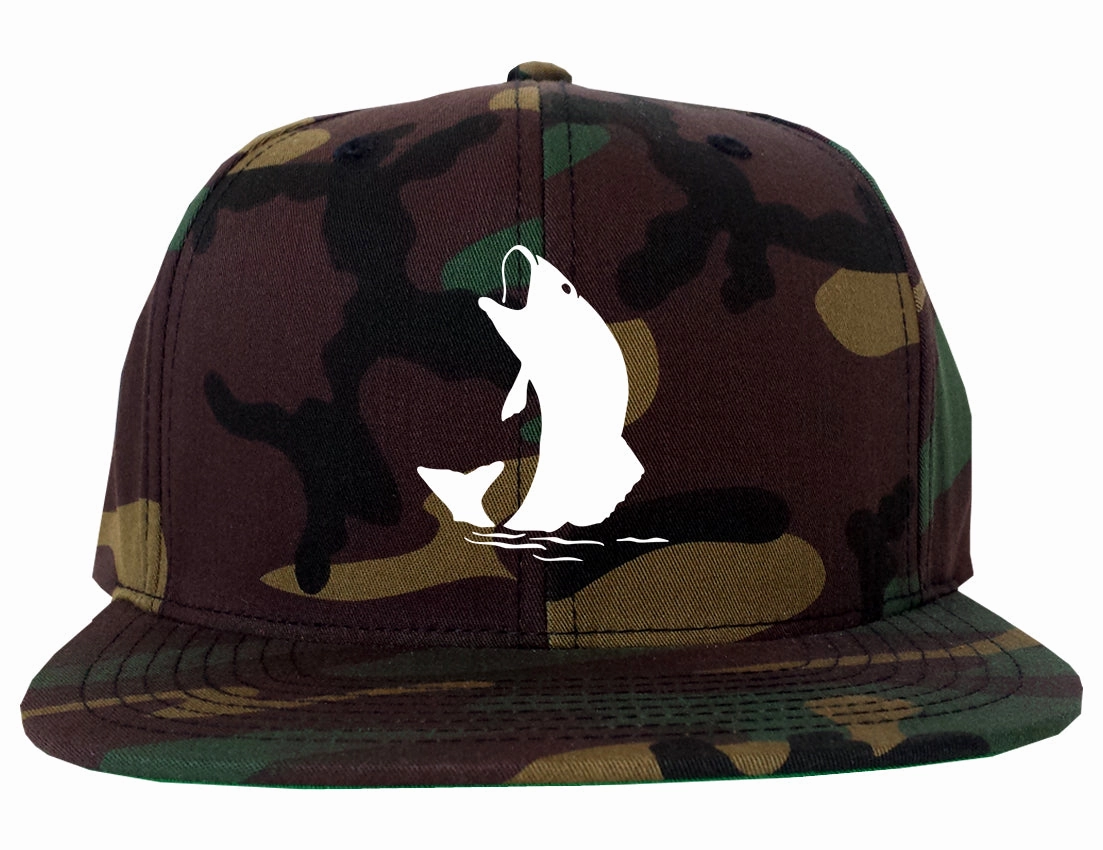 Fish Fisherman Chest Mens Snapback Hat