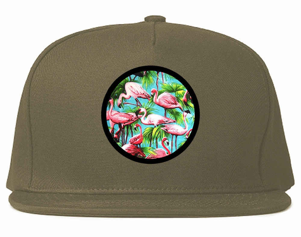 Flamingo Circle Snapback Hat