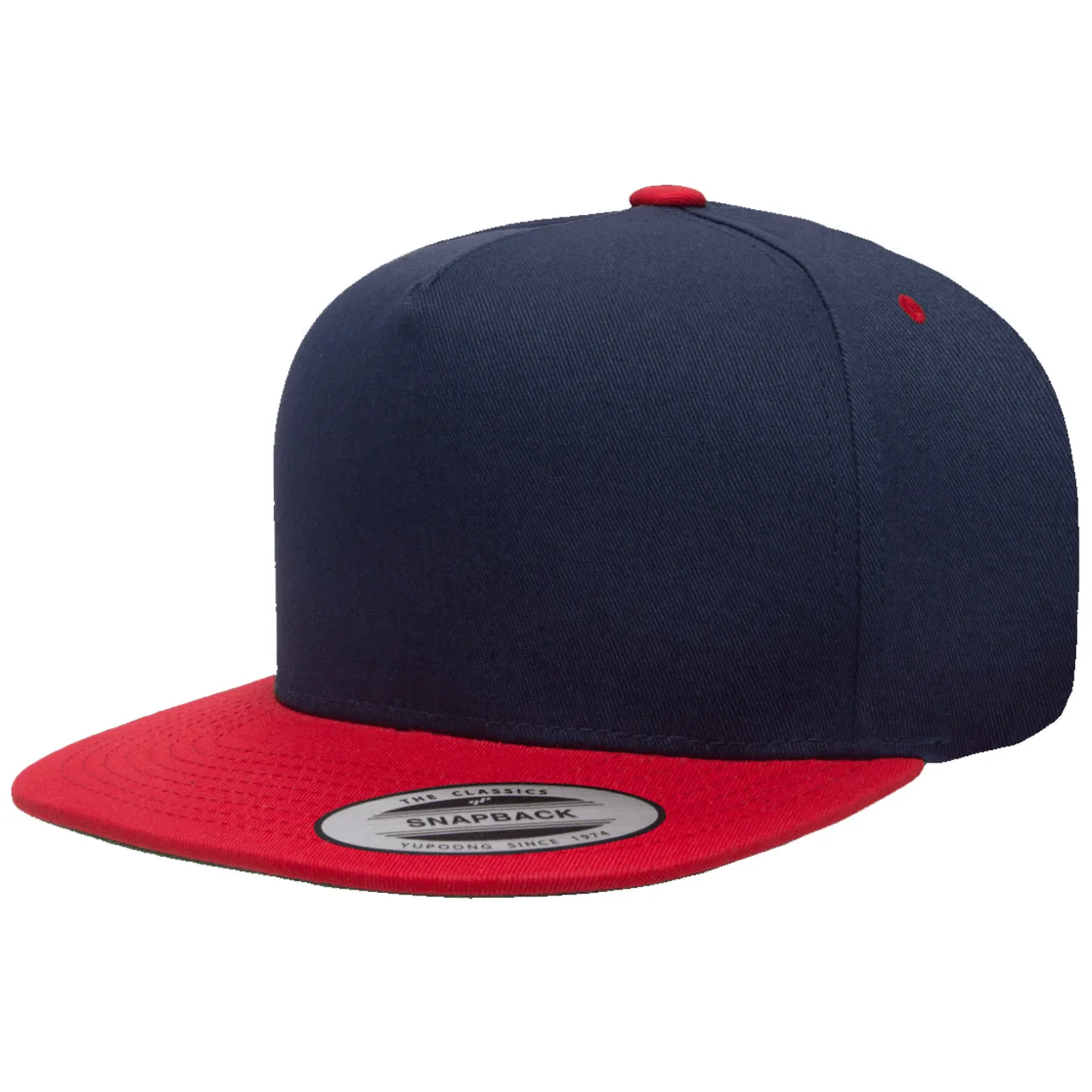 Flexfit Yupoong 5 Panel Cotton Twill Adjustable 2-Tone Snapback Cap casual-dad-hat