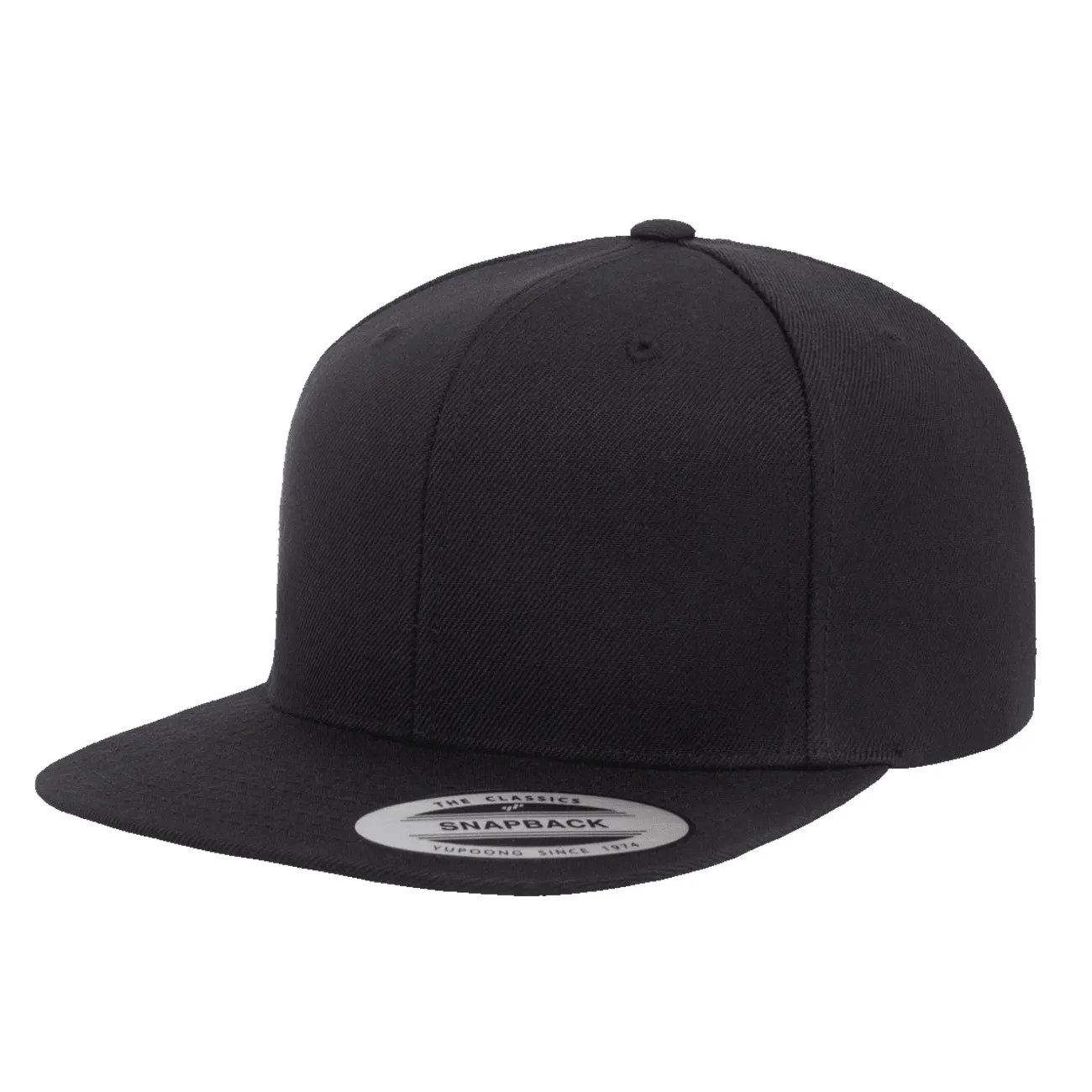 Flexfit Yupoong The Classic 6 Panel Snapback Custom Black casual-dad-hat