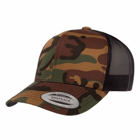 Flexfit Retro Yupoong Camo Mesh Trucker Hat casual-trucker-hat