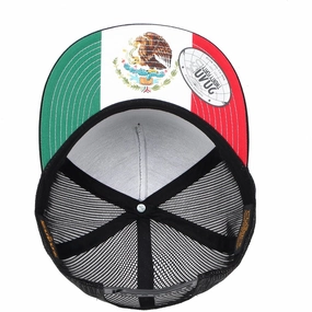 Flexfit Yupoong Classic Flatbill Mesh Trucker Hat Custom Sublimated Mexico Flag Undervisor fashion-beret