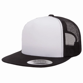 Flexfit Yupoong Classic White Front Panel Adjustable Trucker Cap casual-trucker-hat