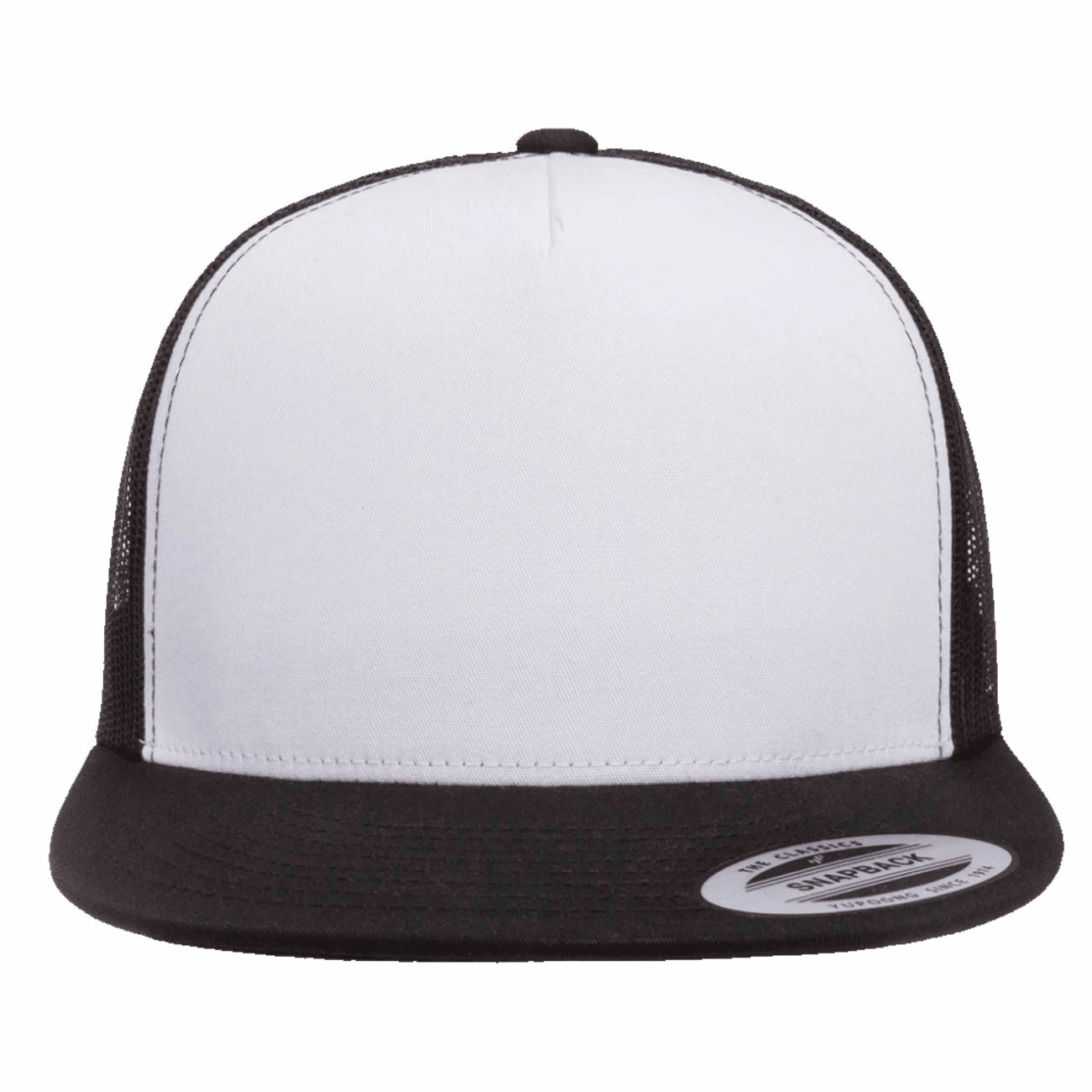 Flexfit Yupoong Classic White Front Panel Adjustable Trucker Cap
