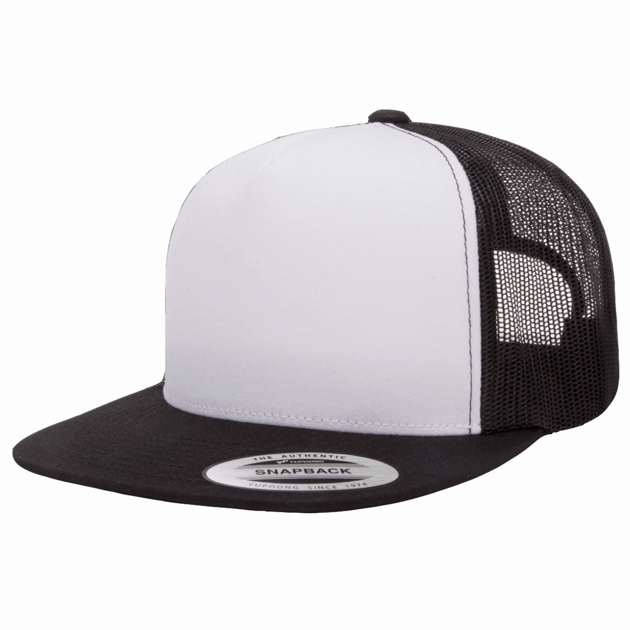 Flexfit Yupoong Classic White Front Panel Adjustable Trucker Cap casual-trucker-hat