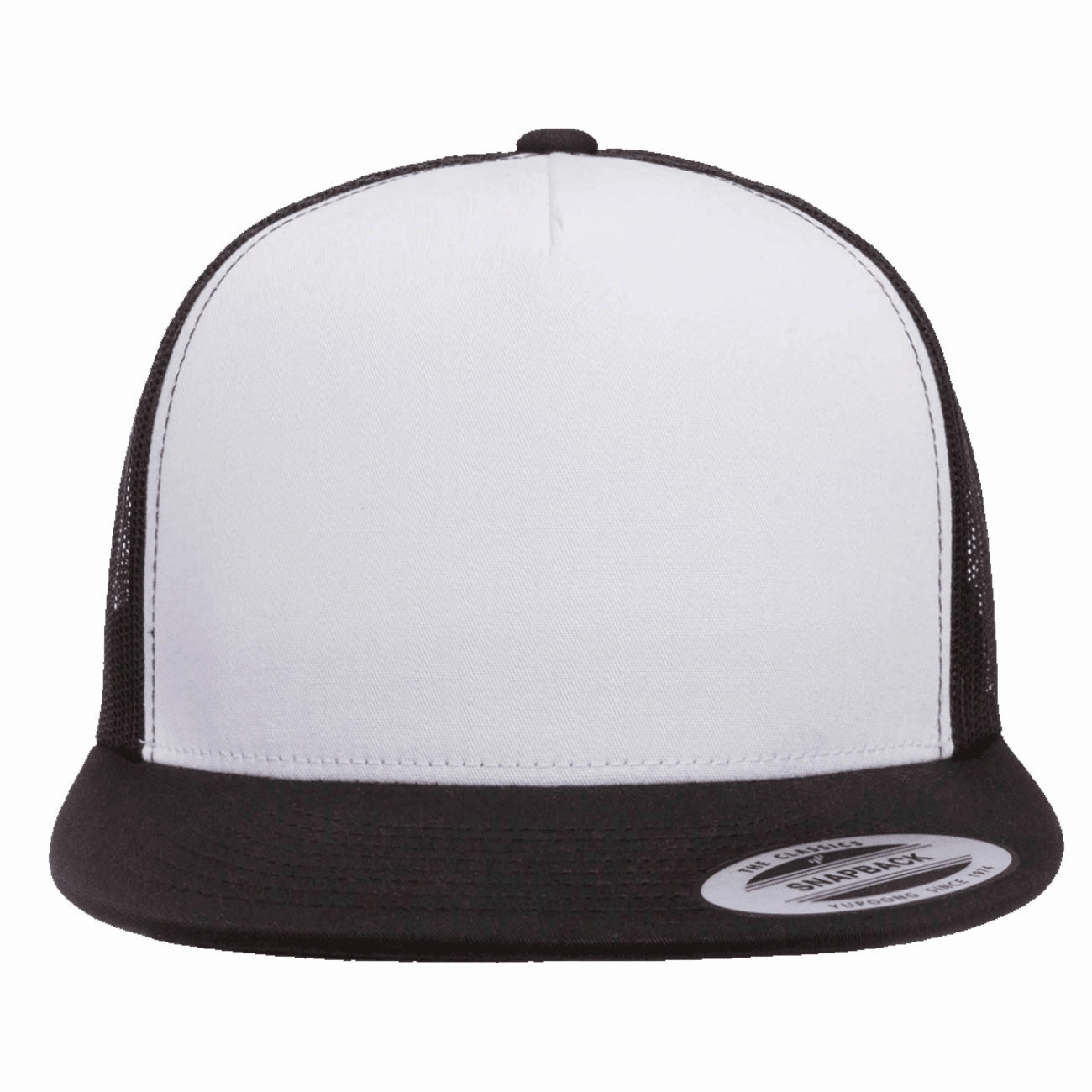 Flexfit Yupoong Classic White Front Panel Adjustable Trucker Cap