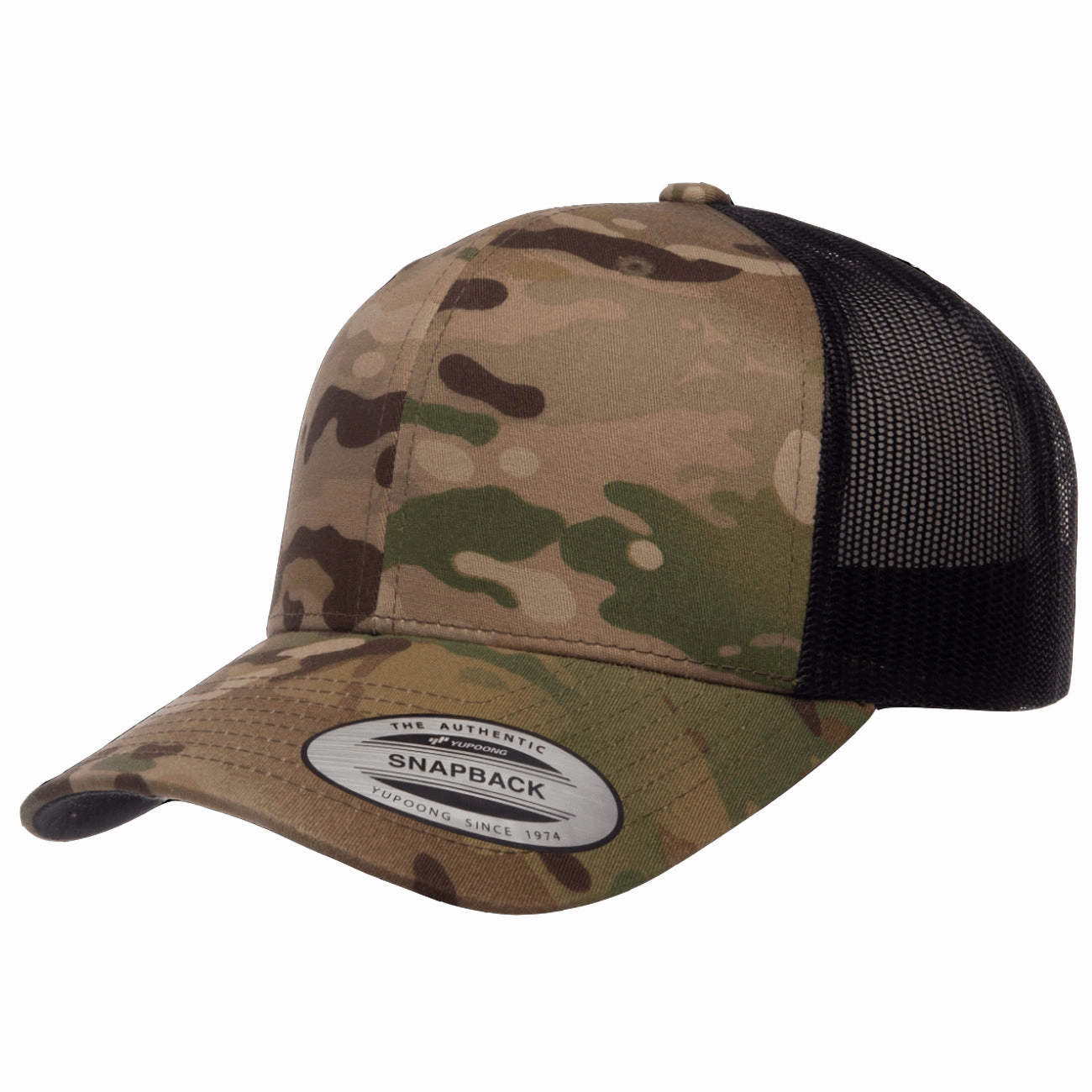 Flexfit Yupoong Classics Multicam Retro Trucker Adjustable Snapback