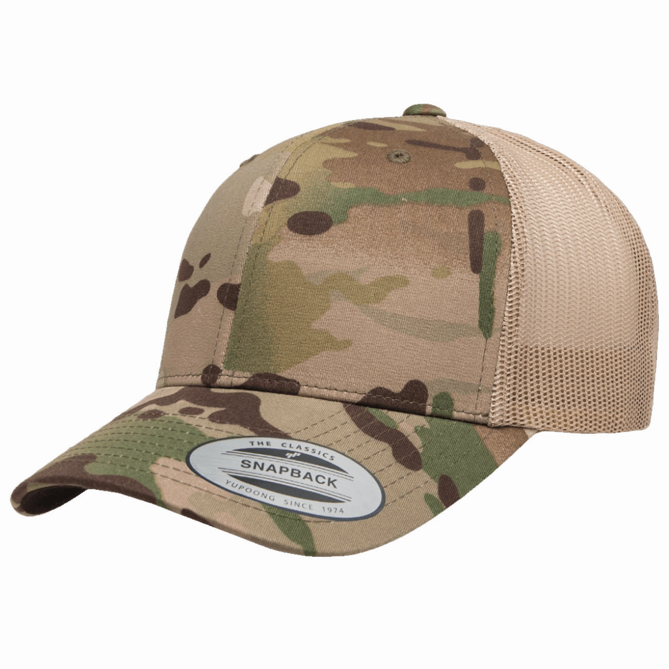 Flexfit Yupoong Classics Multicam Retro Trucker Adjustable Snapback