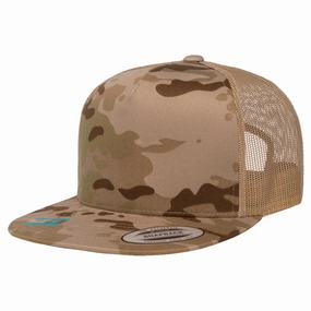 Flexfit Yupoong Classics Multicam Trucker Adjustable Snapback Cap casual-trucker-hat