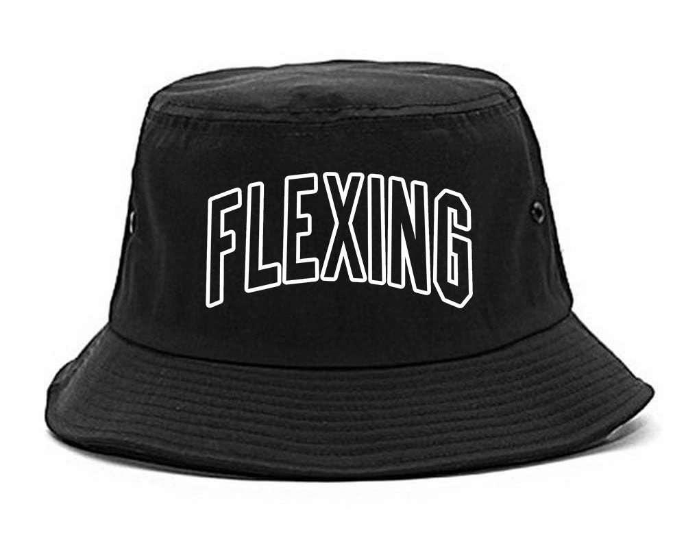 Flexing Outline Mens Bucket Hat