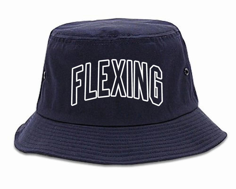 Flexing Outline Mens Bucket Hat