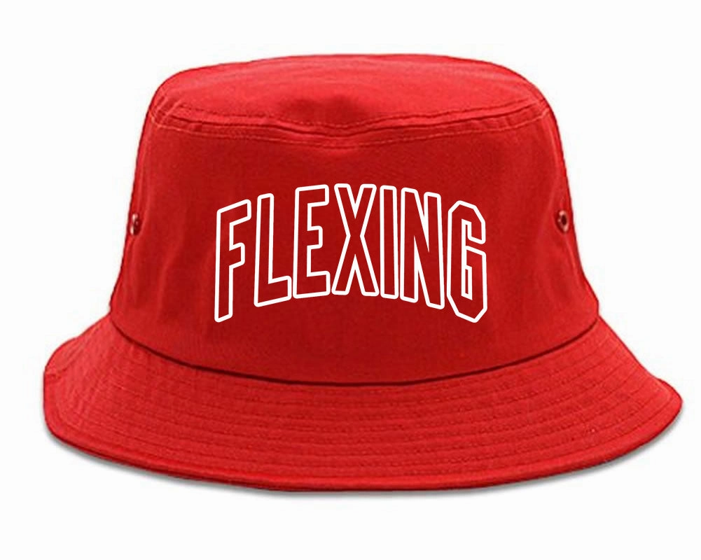 Flexing Outline Mens Bucket Hat