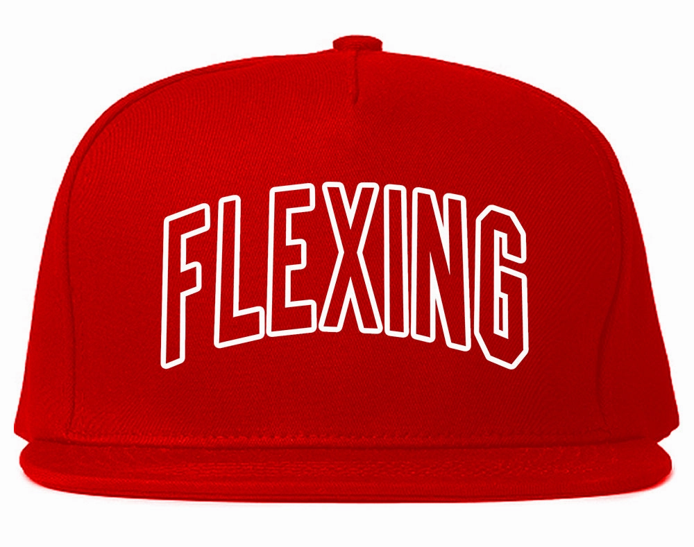 Flexing Outline Mens Snapback Hat