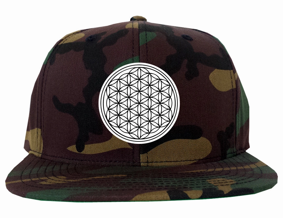 Flower Of Life Chest Mens Snapback Hat