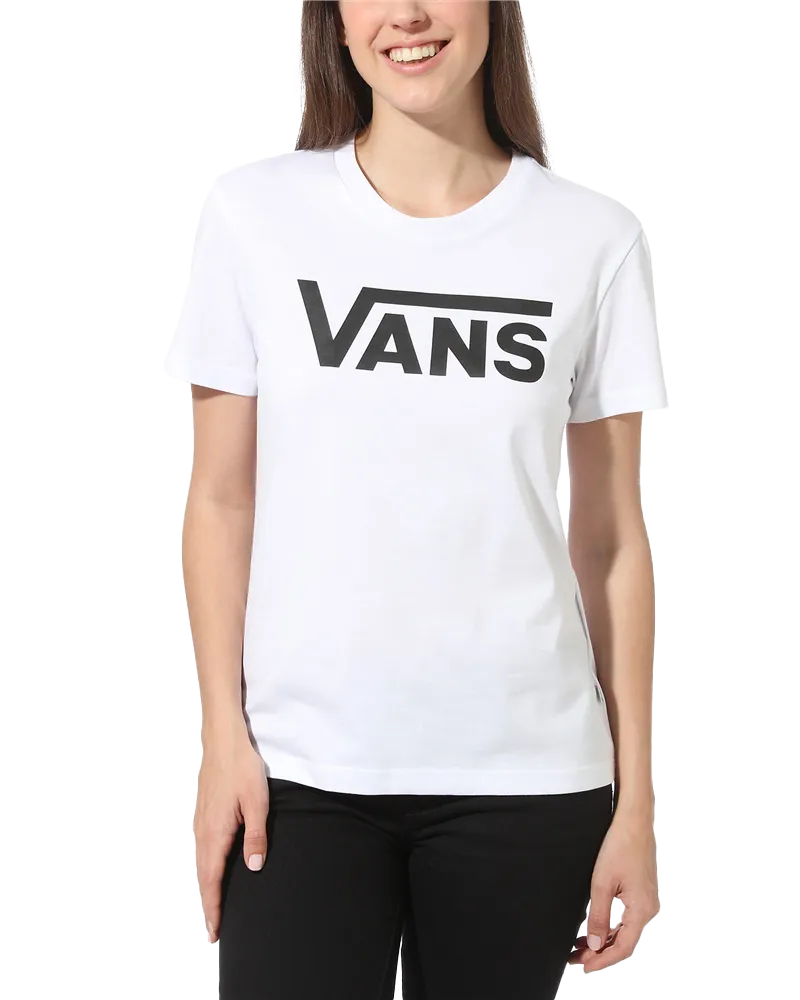 Flying V T-Shirt in Weiß & Schwarz