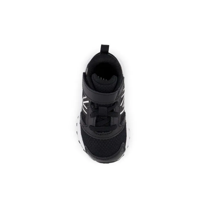 Fresh Foam 650 Bungee-Schnürsenkel mit Oberriemen - Schwarz mit Metallic-Silber und Weiß - Kinder