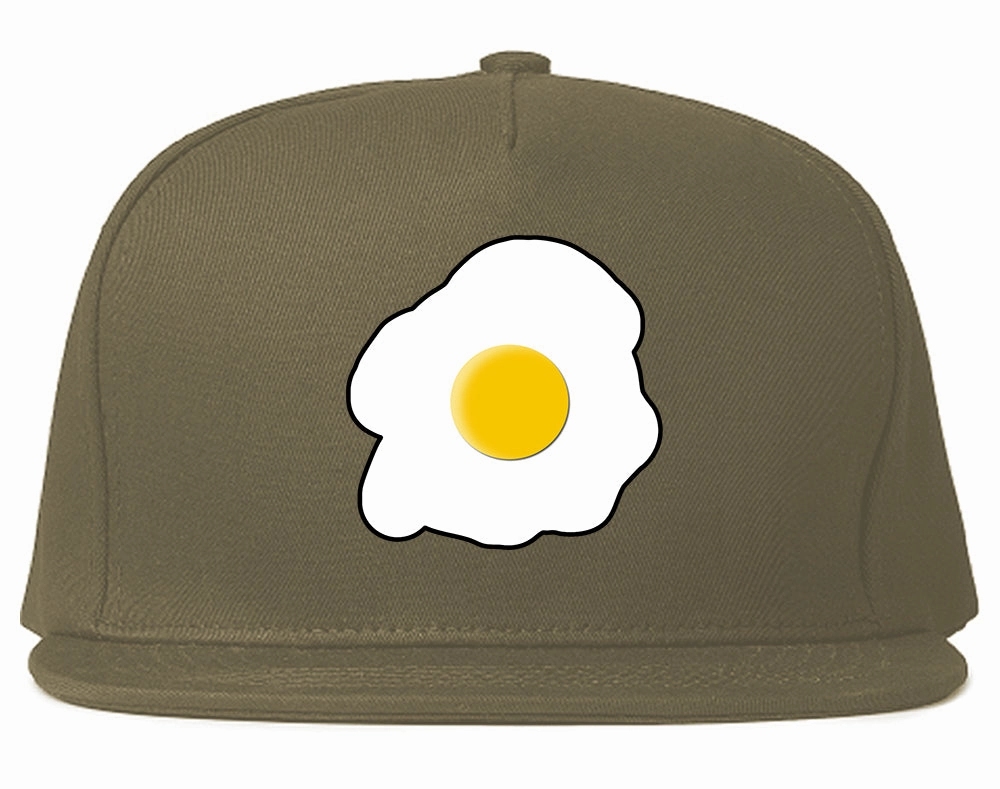 Fried Egg Breakfast Chest Mens Snapback Hat