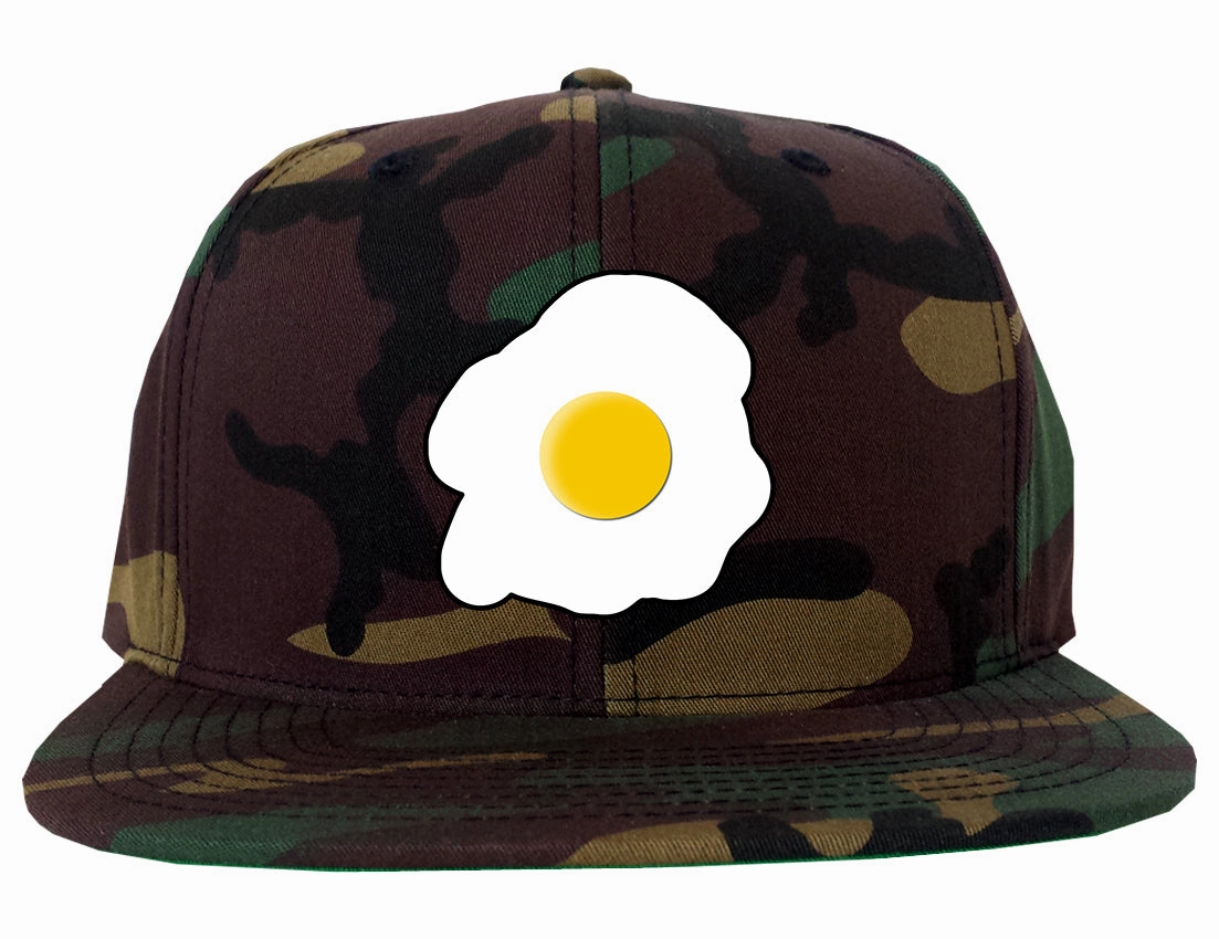 Fried Egg Breakfast Chest Mens Snapback Hat