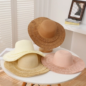 Fringe Hat Bohemian Beach Sun Vacation Wide Brim spring-straw-hat