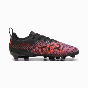 Future 8 Play FG/AG Fußballschuhe für festen Boden/künstlichen Boden Jr - Puma Schwarz-Puma Weiß-Leuchtendes Rot