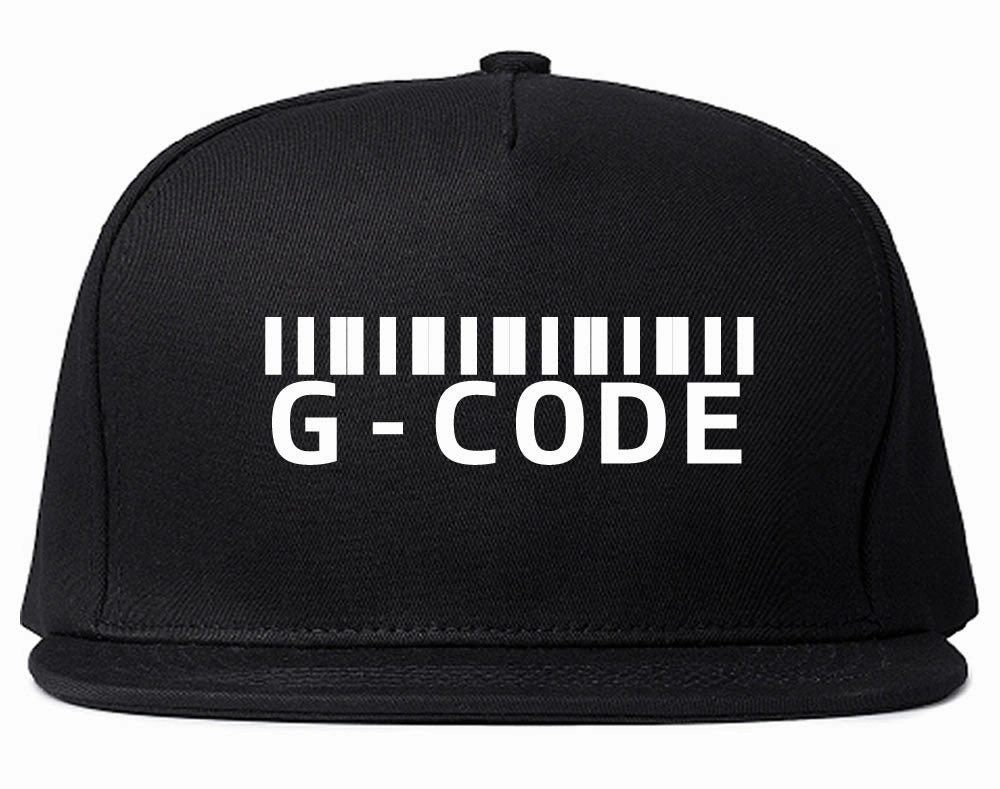 G Code Barcode Snapback Hat Cap