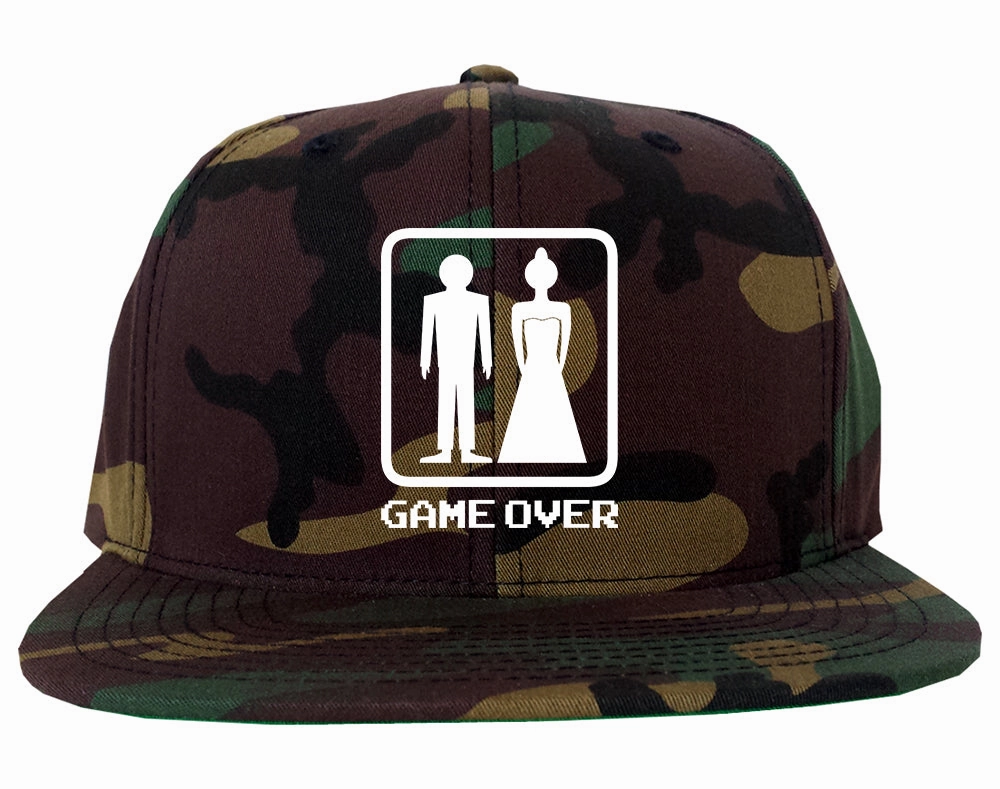 Game Over Funny Wedding Mens Snapback Hat