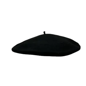 Gaucho Beret - Black Wool casual-cap
