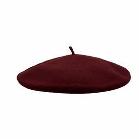 Gaucho Beret - Burgundy Wool winter-woolen-hat