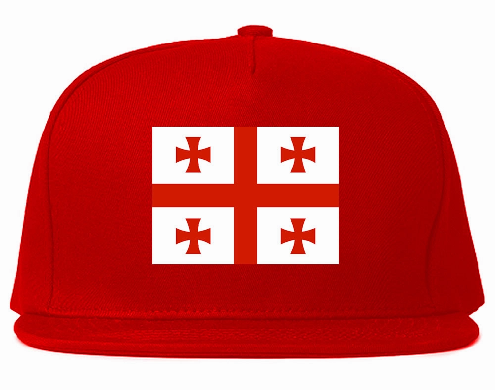 Georgia Flag Country Printed Snapback Hat Cap