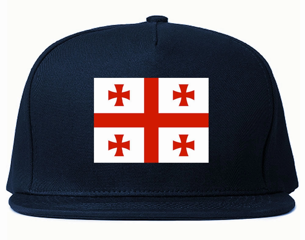 Georgia Flag Country Printed Snapback Hat Cap