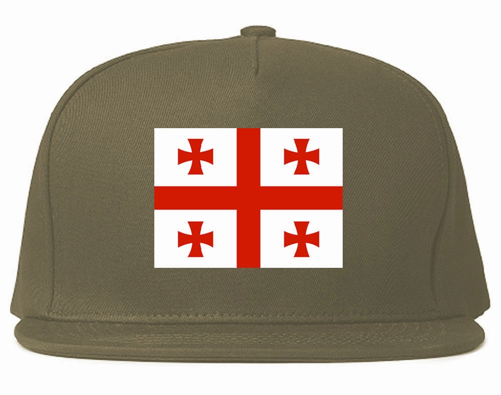 Georgia Flag Country Printed Snapback Hat Cap