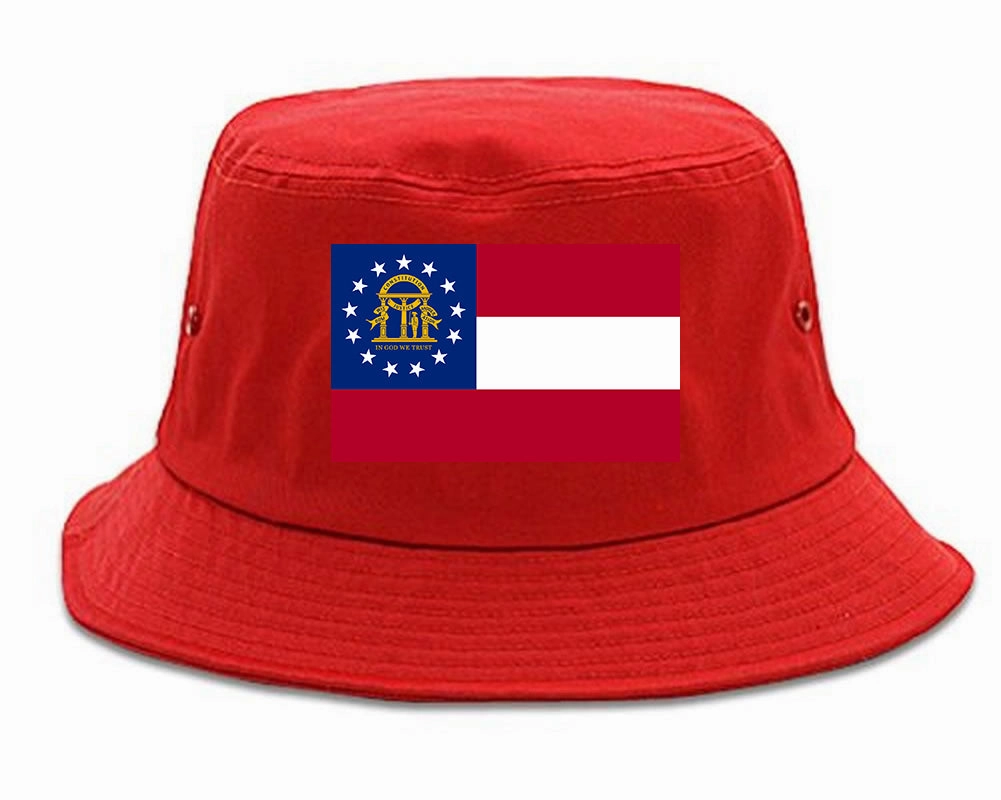 Georgia State Flag GA Chest Mens Bucket Hat