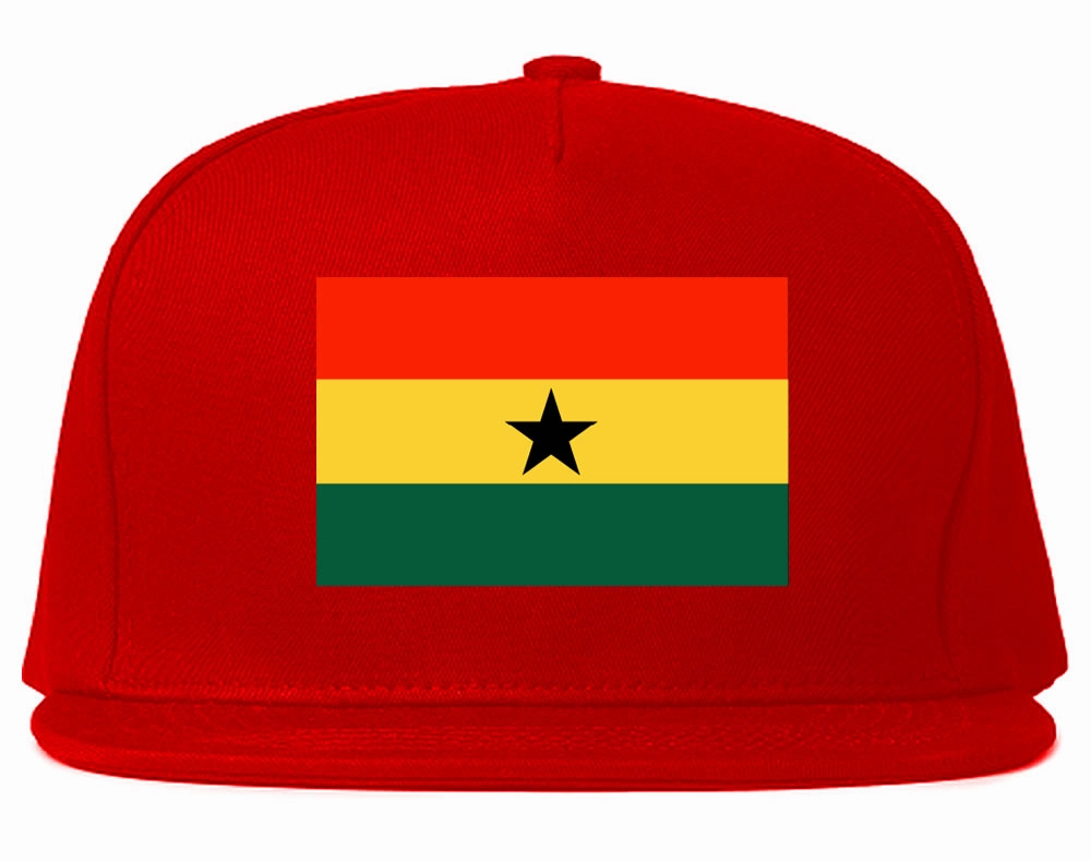 Ghana Flag Country Printed Snapback Hat Cap