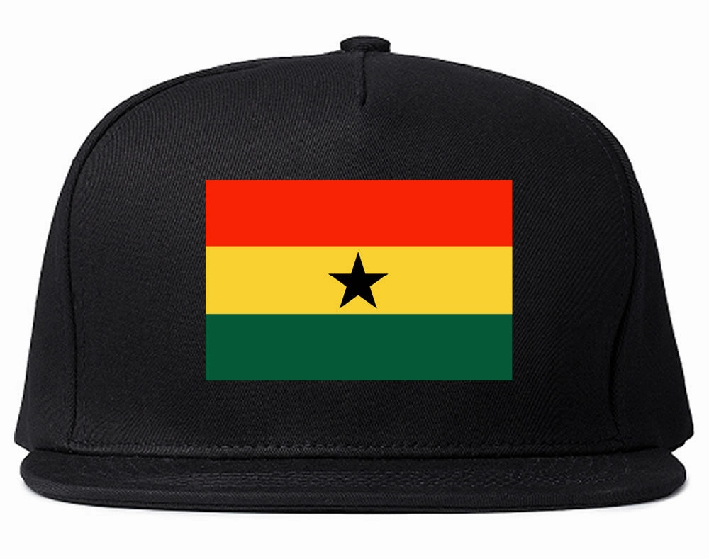 Ghana Flag Country Printed Snapback Hat Cap