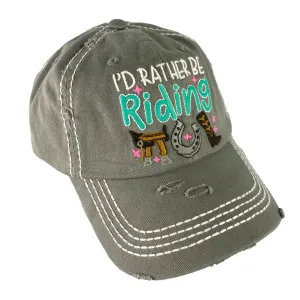 Girlie Girl I'd Rather Be Riding casual-baseball-cap