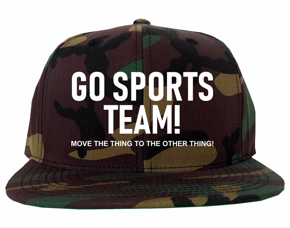 Go Sports Team Funny Mens Snapback Hat