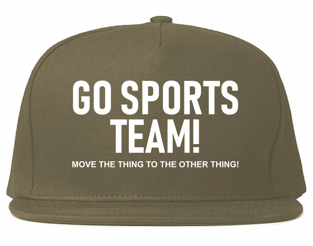 Go Sports Team Funny Mens Snapback Hat