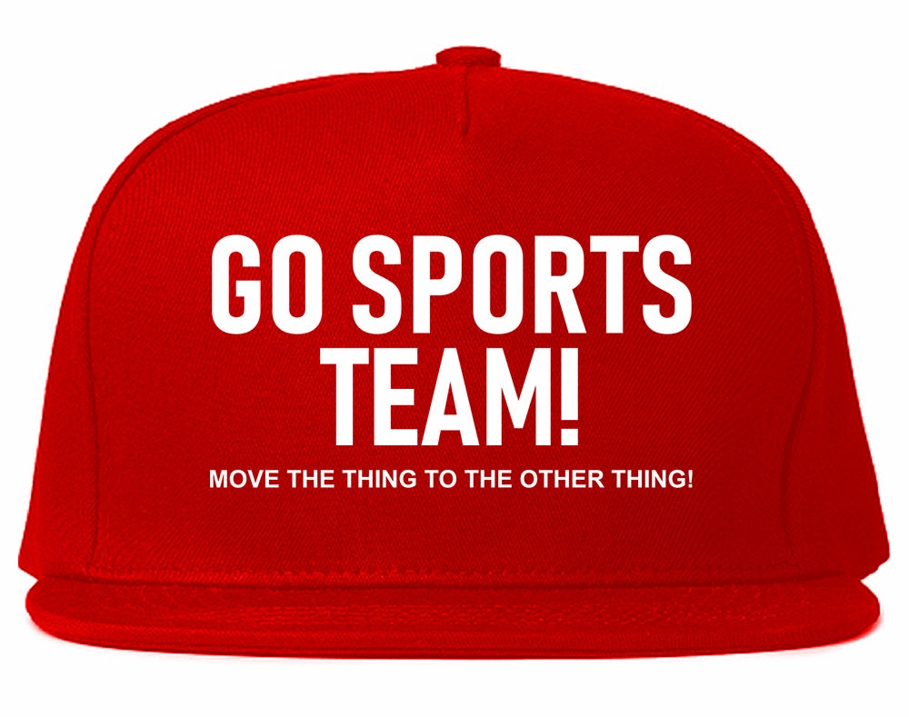 Go Sports Team Funny Mens Snapback Hat
