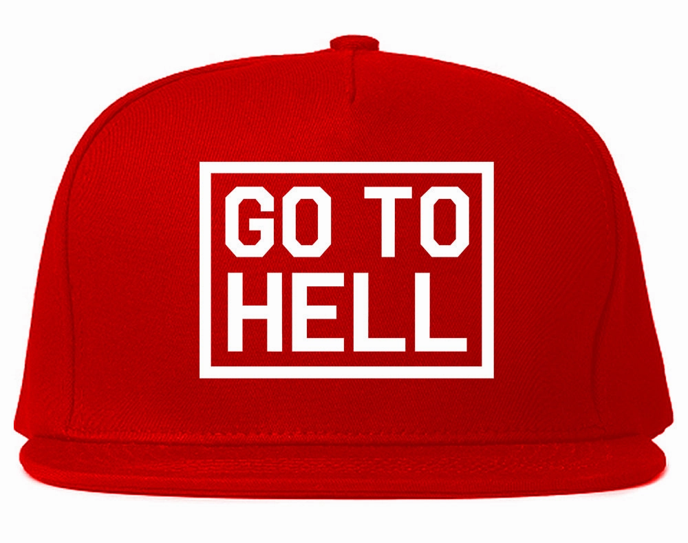 Go To Hell Mens Snapback Hat