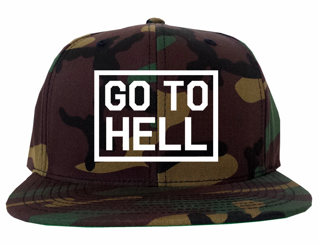 Go To Hell Mens Snapback Hat