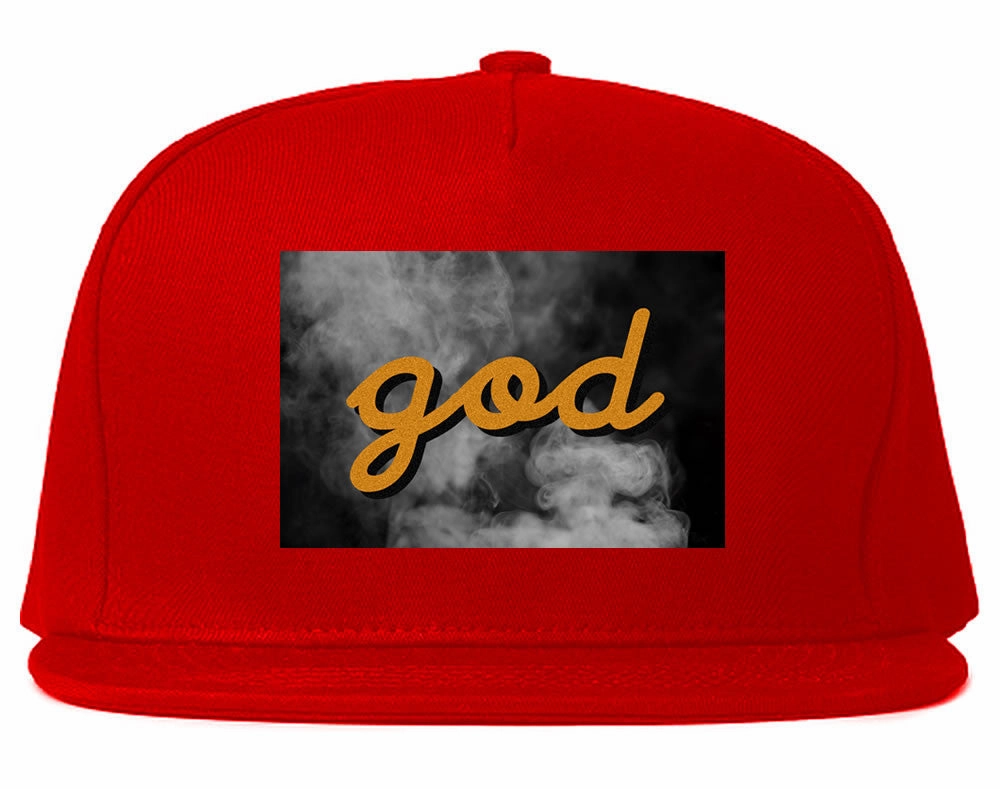 God Up In Smoke Puff Goth Dark Snapback Hat