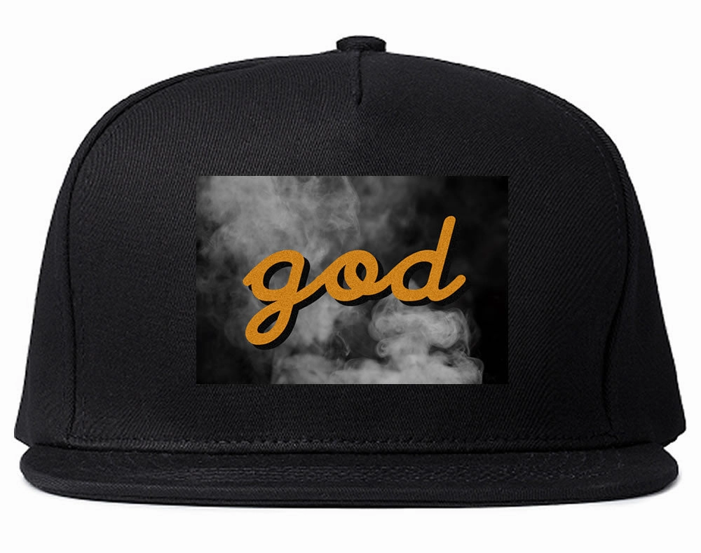 God Up In Smoke Puff Goth Dark Snapback Hat