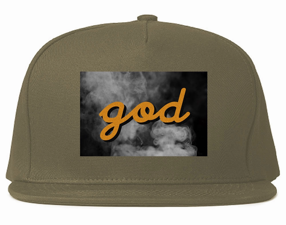 God Up In Smoke Puff Goth Dark Snapback Hat