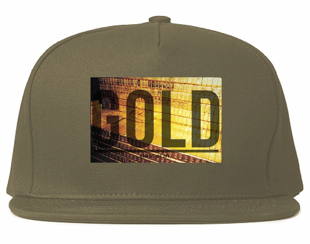 Gold Bricks Money Luxury Bank Cash Snapback Hat