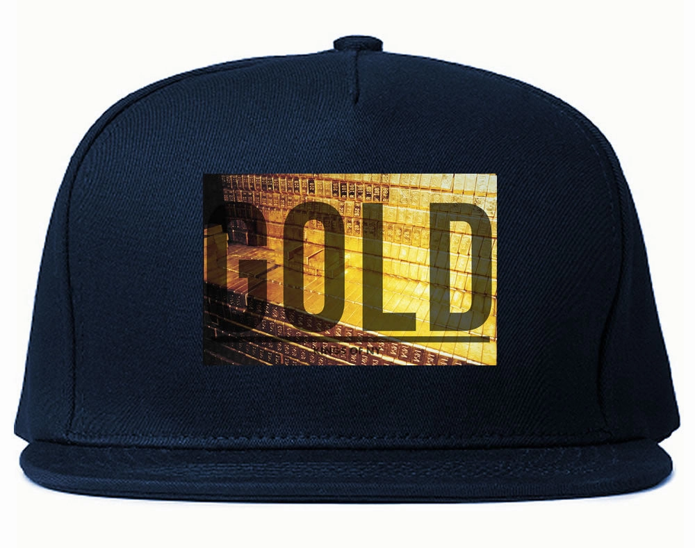 Gold Bricks Money Luxury Bank Cash Snapback Hat