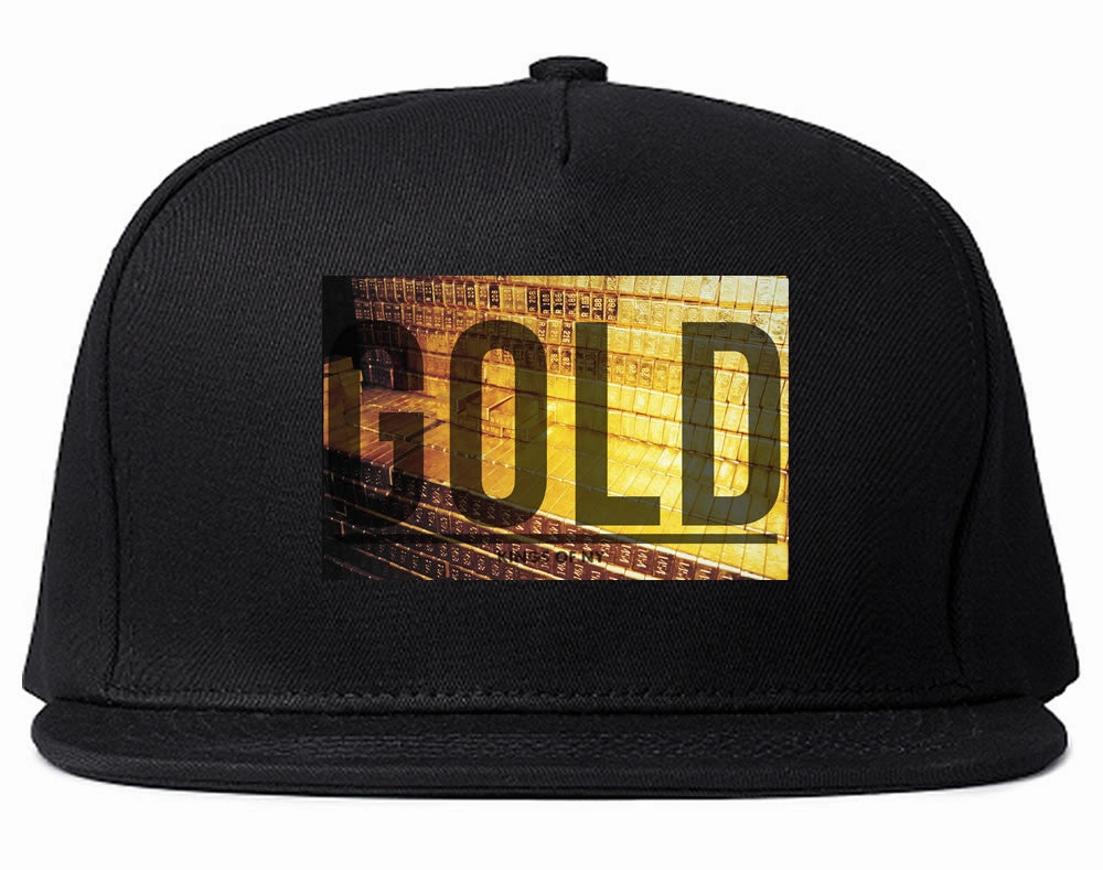 Gold Bricks Money Luxury Bank Cash Snapback Hat
