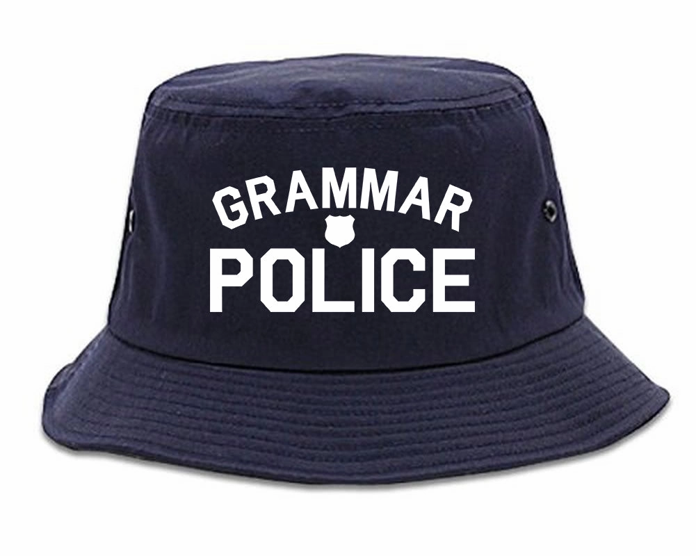 Grammar Police Gag Mens Bucket Hat
